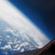 The curve of the Earth is visible in this photo taken by pilot Brain Shul from the cockpit of an SR-71 flying at 80,000 feet (US Air Force)